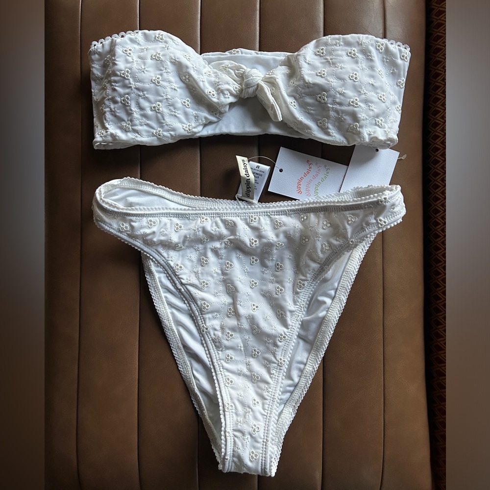 NWT Dippin' Daisy's White Eyelet Bikini Set